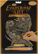 Owls - Gold Foil Engraving Art Kit 8"X10"