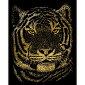Bengal Tiger - Gold Foil Engraving Art Kit 8"X10"