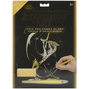 3 Headed Dragon - Gold Foil Engraving Art Kit 8"X10"