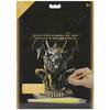 Lion Gargoyle - Gold Foil Engraving Art Kit 8"X10"