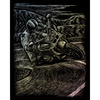 Motorcycle Race - Holographic Foil Engraving Art Kit 8"X10"
