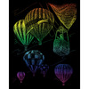 Hot Air Balloons - Rainbow Foil Engraving Art Kit 8"X10"
