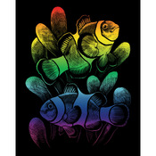 Clownfish - Rainbow Foil Engraving Art Kit 8"X10"