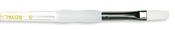 Size 4 - Soft-Grip White Taklon Flat Brush