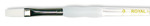Size 8 - Soft-Grip White Taklon Flat Brush