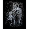 Wolves In The Trees - Silver Foil Engraving Art Kit 8"X10"