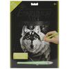 Dragon Wolf - Silver Foil Engraving Art Kit 8"X10"
