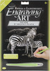 Zebras - Silver Foil Engraving Art Kit 8"X10"