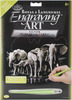 Elephant Herd - Silver Foil Engraving Art Kit 8"X10"