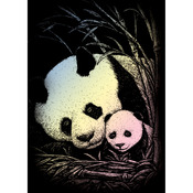 Bamboo Panda - Holographic Foil Engraving Art Mini Kit 5"X7"