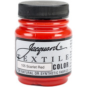 Scarlet Red - Jacquard Textile Color Fabric Paint 2.25oz