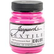 Fluorescent Red - Jacquard Textile Color Fabric Paint 2.25oz