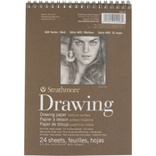 24 Sheets - Strathmore Medium Drawing Spiral Paper Pad 6"X8"