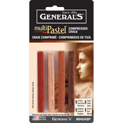 Earthtones - MultiPastel Compressed Chalk Sticks 4/Pkg