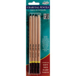 Assorted Colors - Pro Art Charcoal Pencils 4/Pkg