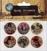 Nostalgic 2 - Vintage Collection Epoxy Stickers 1" 6/Pkg