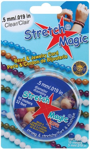 .5mm Black Stretch Magic Bead Cord (25 Meters)