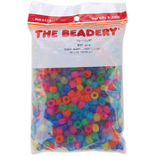 Frosted Multicolor - Pony Beads 6x9mm 900/Pkg