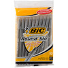 Black - Bic Round Stic Ball Pens Medium Point 10/Pkg
