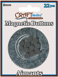 Magnetic Buttons On Mirror, 8mm 22/Pkg