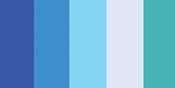 Blues (5 Colors) - Quilling Paper Mixed Colors .25" 100/Pkg