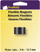 3/16"Thickness .5"Diameter 10/Pkg - ProMag Flexible Round Magnets