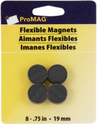 ProMag Flexible Round Magnets .75" 8/Pkg