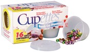 Clear - Cupettes Heavy-Duty Cups & Lids 16/Pkg