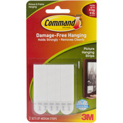 White 3 Sets/Pkg - Command Medium Picture Hanging Strips