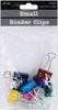 Assorted Colors - Small Binder Clips .75" 8/Pkg