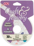 Clear - Craft & Jewelry Monofilament Cord #30 300 Feet/Pkg