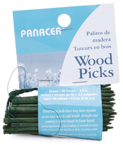 Panacea Products 18 Gauge Green Stem Wire, Cloth Covered, 12 Count