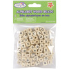 Natural - Wood Alphabet Beads 10mm 60/Pkg