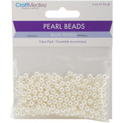 5mm Ivory 265/Pkg - Pearl Beads Value Pack
