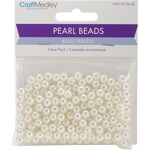 6mm Ivory 185/Pkg - Pearl Beads Value Pack