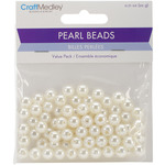 8mm Ivory 80/Pkg - Pearl Beads Value Pack