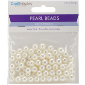 8mm Ivory 80/Pkg - Pearl Beads Value Pack