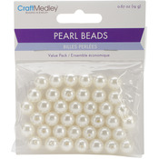 10mm Ivory 40/Pkg - Pearl Beads Value Pack