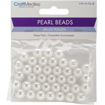 10mm White 40/Pkg - Pearl Beads Value Pack