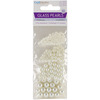 Pearl Ivory - Glass Fired Pearl Beads Assorted Sizes Approx 135/Pkg