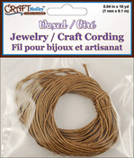 Dark Natural - Jewelry Craft Round Waxed Cording 1mm 30'/Pkg