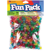 Transparent Rainbow - Fun Pack Acrylic Pony Beads 700/Pkg