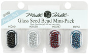 02014, 00150, 00367 & 00358 - Mill Hill Glass Seed Beads Mini Packs 830mg 4/Pkg