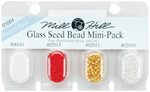 00161, 02013, 02011 & 02010 - Mill Hill Glass Seed Beads Mini Packs 830mg 4/Pkg