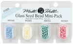 00168, 02001, 00561 & 02005 - Mill Hill Glass Seed Beads Mini Packs 830mg 4/Pkg