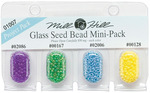 02086, 00167, 02006 & 00128 - Mill Hill Glass Seed Beads Mini Packs 830mg 4/Pkg