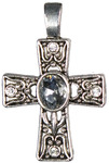 Silver Deco Cross - Jewelry Basics Metal Accent 1/Pkg
