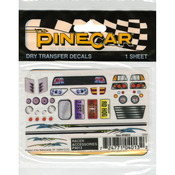 Racer Accessories - Pine Car Derby Dry Transfer Decal 3"X2.5" Sheet