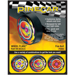 Fire Ball - Pine Car Derby Wheel Flare(TM) Rub-On Decals