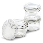 Clear - Screw-Stack Canisters 2"x1.5" 3/Pkg
